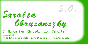 sarolta obrusanszky business card